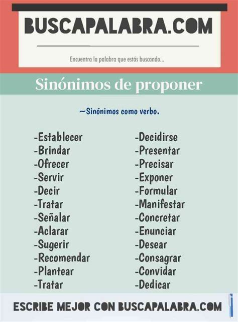 sugerir sinonimo|sinónimos de proponer.